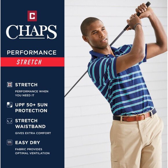 Chaps Golf Performance Cargo Shorts Men's‎ 38 Charcoal Gray - Picture 11 of 12